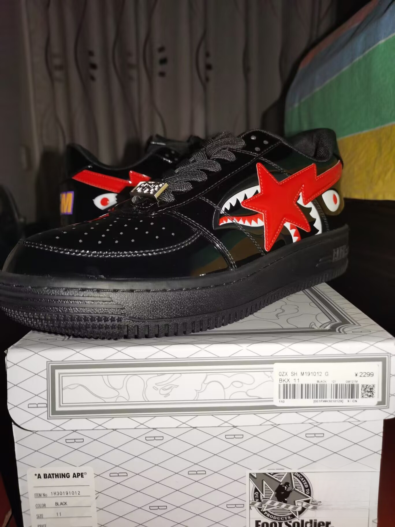 A Bathing Ape Bape Sta Low Black Shark 1H30 191 012 review 2