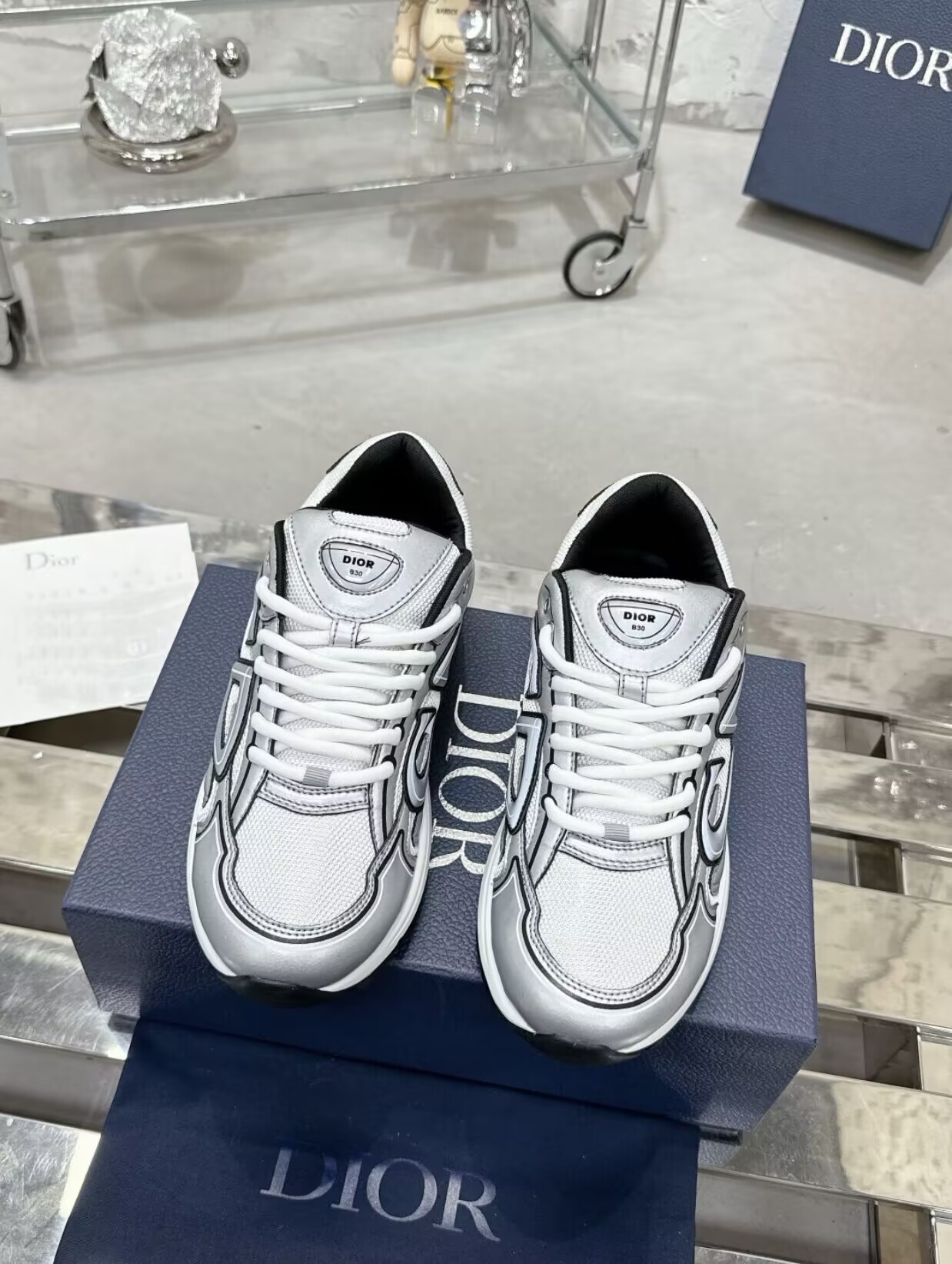 Dior 'B30' Sneakers Black Silver 3SN279 ZMA1 6141  review 1