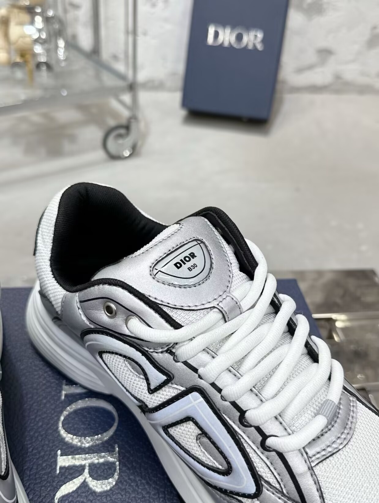 Dior 'B30' Sneakers Black Silver 3SN279 ZMA1 6141  review 4