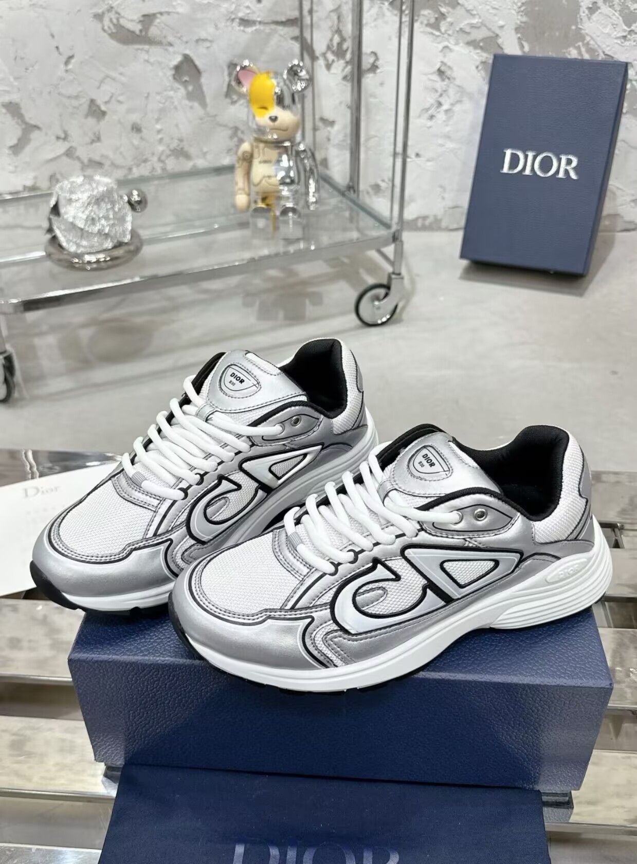 Dior 'B30' Sneakers Black Silver 3SN279 ZMA1 6141  review 3