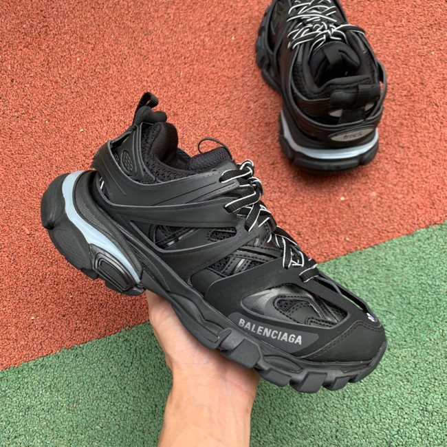 Balenciaga Track LED Black 555032 W1GB7 1000 review Brown