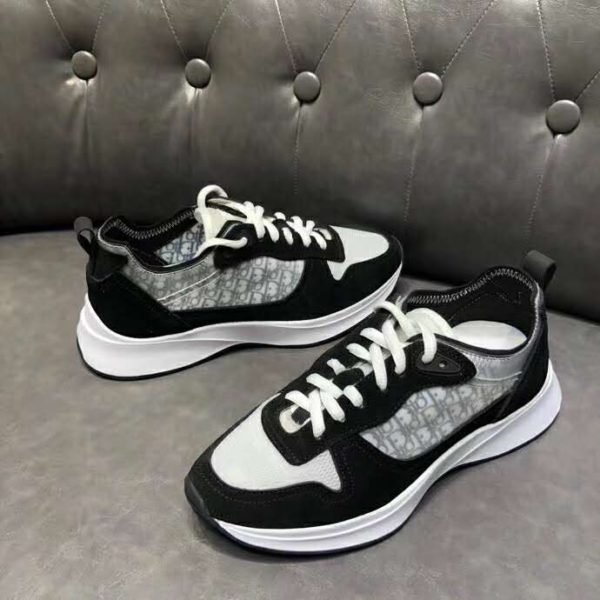 Dior B25 Runner Black Suede White Technical Mesh Oblique Canvas 3SN259YUH_H960 review 1