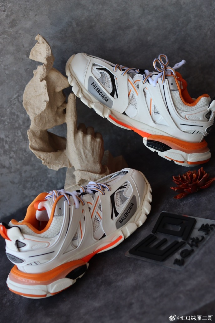 Balenciaga Track White Orange Black 542436 W1GB1 9059 Without LED review Benjamin 00