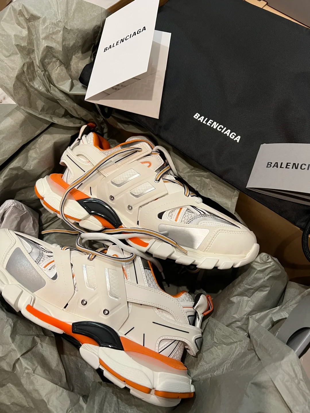 Balenciaga Track Led White Orange 542436 W1GB7 9059 review Wyatt