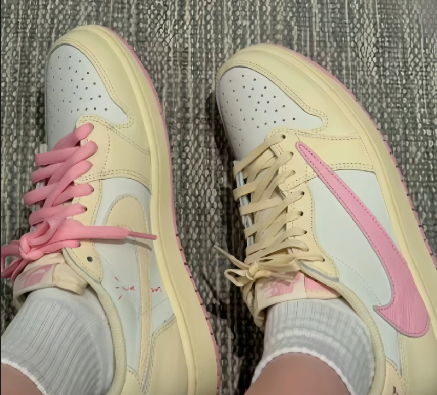 Travis Scott x Air Jordan 1 Retro Low OG 'Shy Pink' IQ7604-100  review Shirly 00