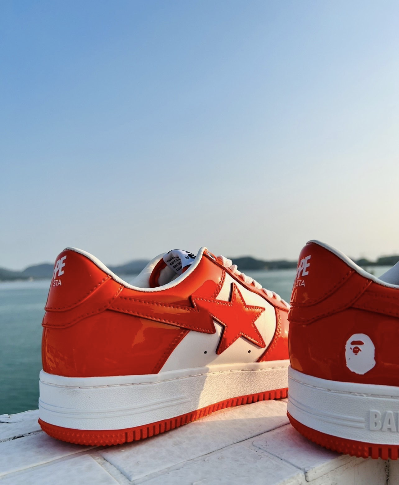 A Bathing Ape Bape Sta Low Red And White Mirror Surface 1170 191 022 review lilyguss