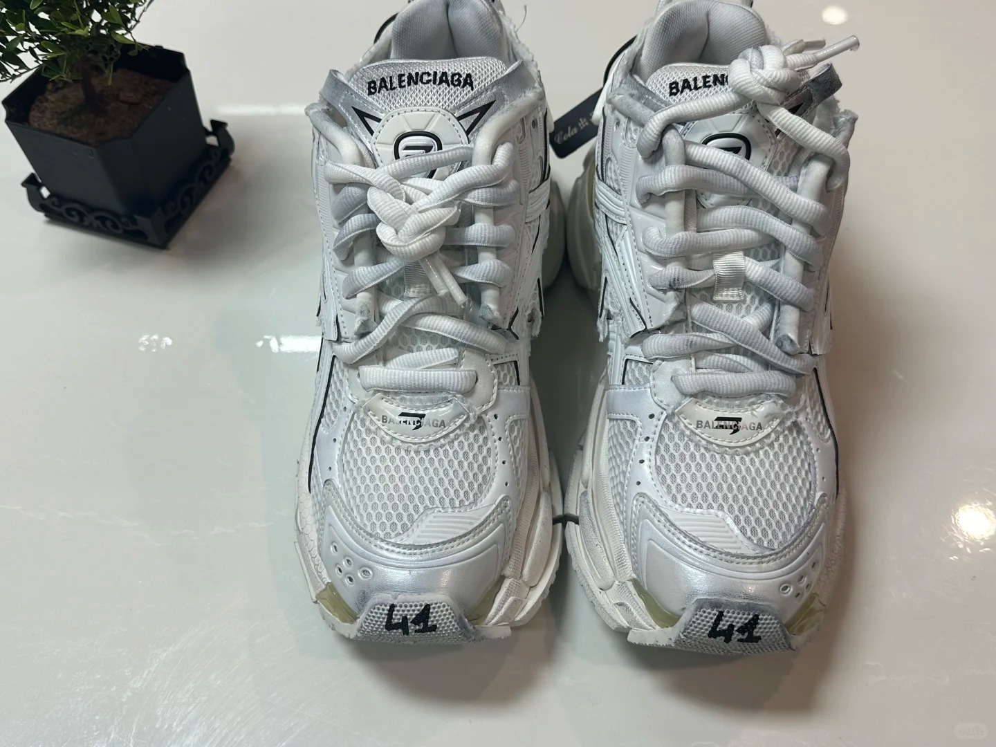 Balenciaga Runner All White (LED）0677402 W3RA1 9000  review Caden