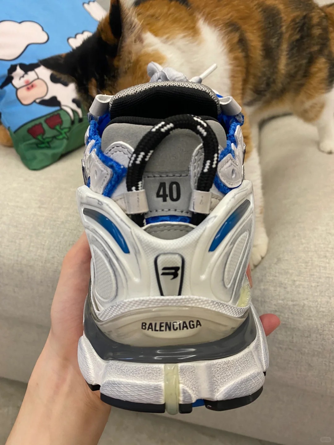 Balenciaga Runner White Blue 677403 W3RB3 4912  review Hunter 00