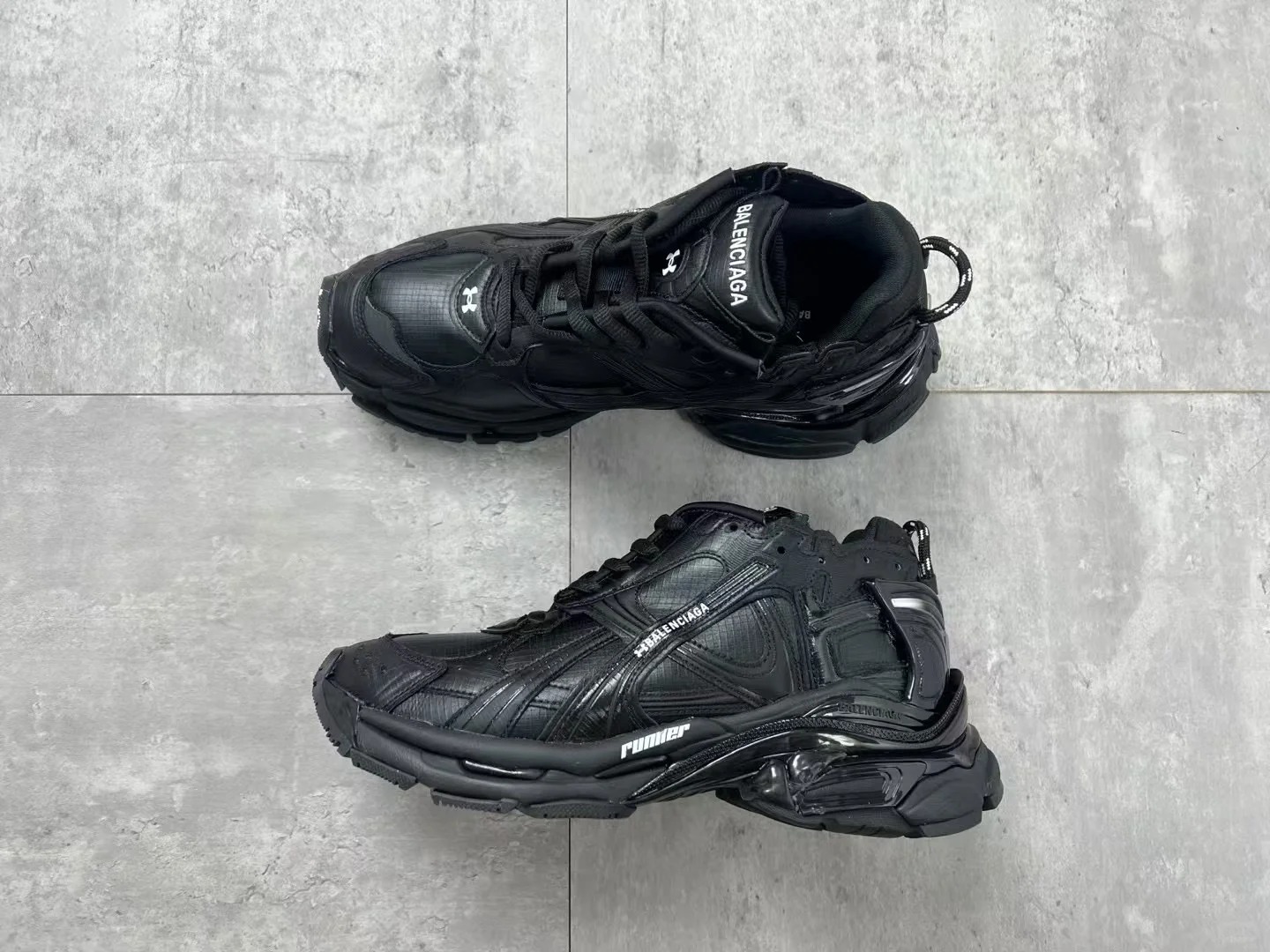 Under Armour x Balenciaga Runner Sneaker 'Black' review 0