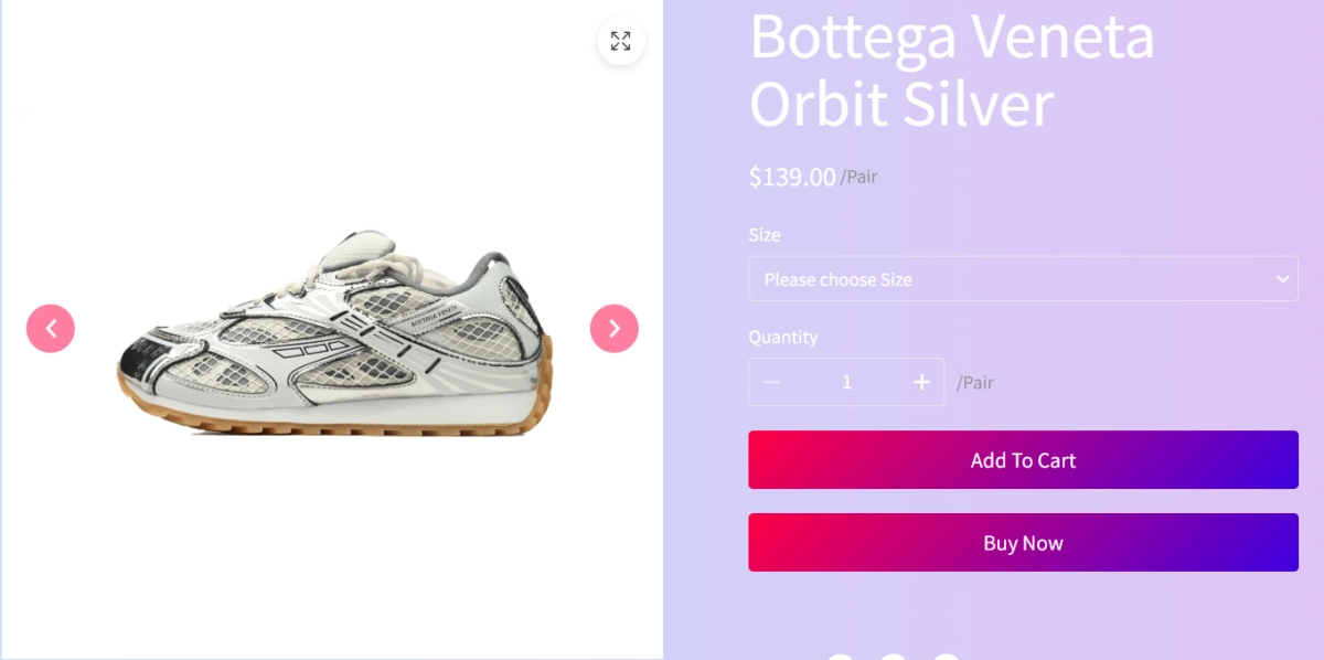 Bottega Veneta Orbit Silver (QC)