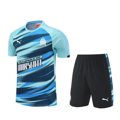 Kit de Treinamento da Temporada 2025-2026 do Marseille Azul e Preto 01
