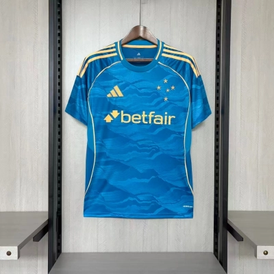 25/26 Cruzeiro Camisa de futebol camiseta 3 Torcedor 02