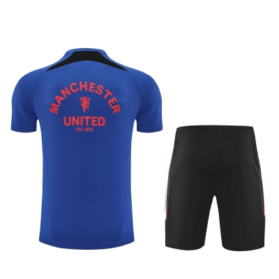 Conjunto de Treinamento de Manchester United Temporada 2025/2026 Azul 02