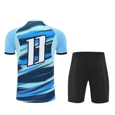 Kit de Treinamento da Temporada 2025-2026 do Marseille Azul e Preto 02
