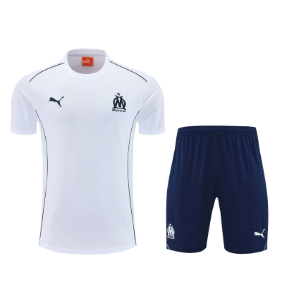 Marselha 2025-2026 Kit de treinamento da temporada branco 01