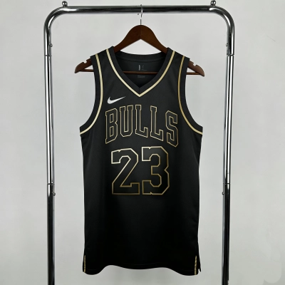 Chicago Bulls Camiseta Michael Jordan nº 23  Currypreto dourado 02