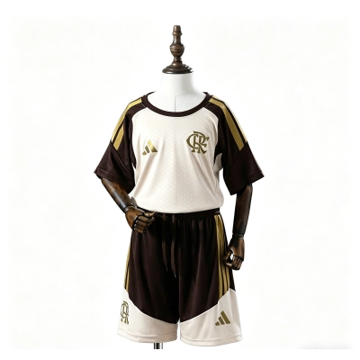 2026/2027 Camisa Flamengo Arroz Branco Treino Infantil 01