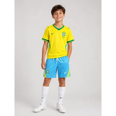 2026/2027 Copa Do Mundo Camisa Brazil camiseta 1 Infantil 01