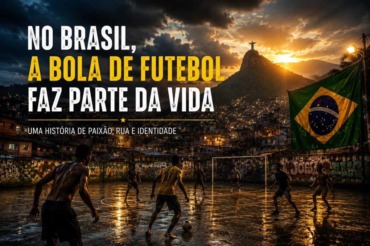 A bola de futebol aparece em todos os cantos do Brasil