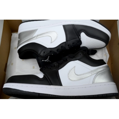 Air Jordan 1 Low Black Silver 553558-131 02
