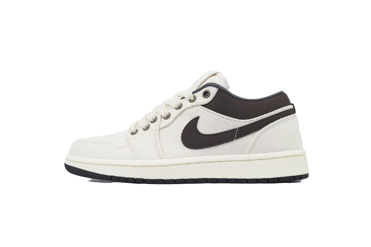 Air Jordan 1 Low Premium 'Ivory Baroque Brown' IB8058-110