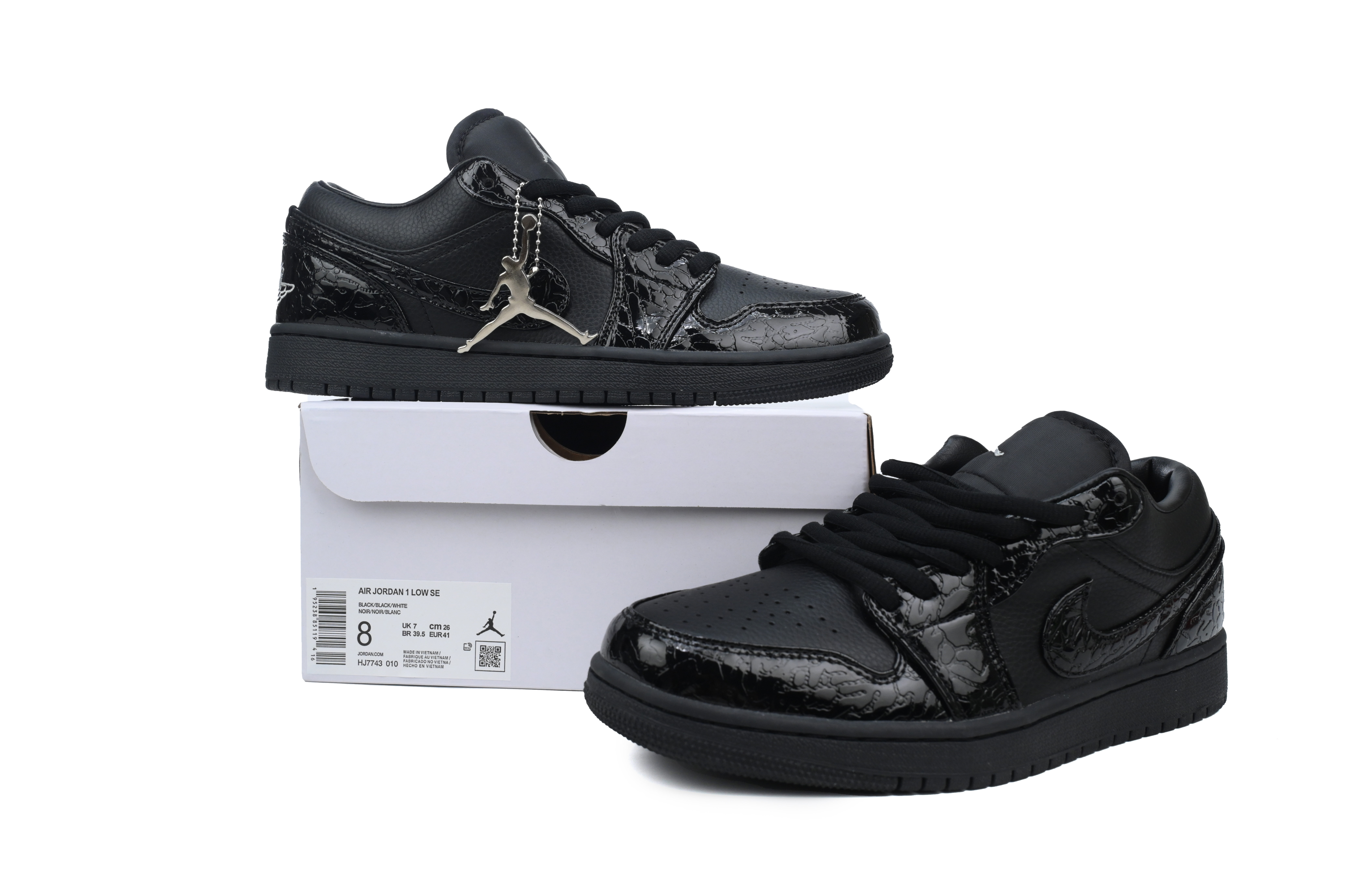 Air Jordan 1 Low SE 'Black Croc' HJ7443-010