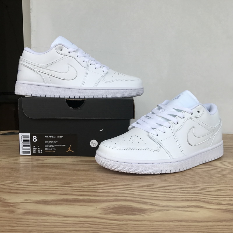 Air Jordan 1 Low White Pure Platnium 553558-130