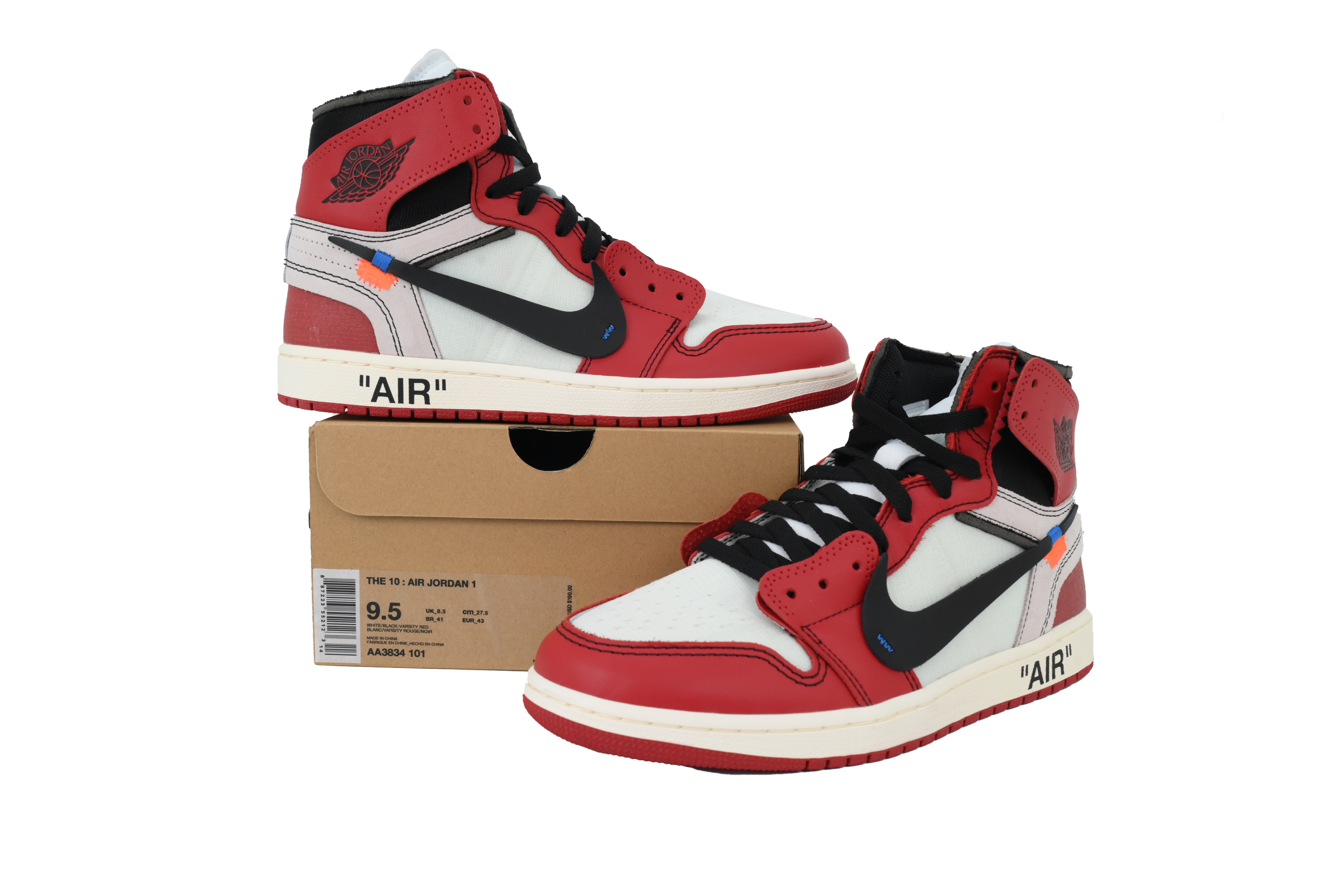OFF-WHITE x Air Jordan 1 High OG 10X“Chicago” AA3834-101