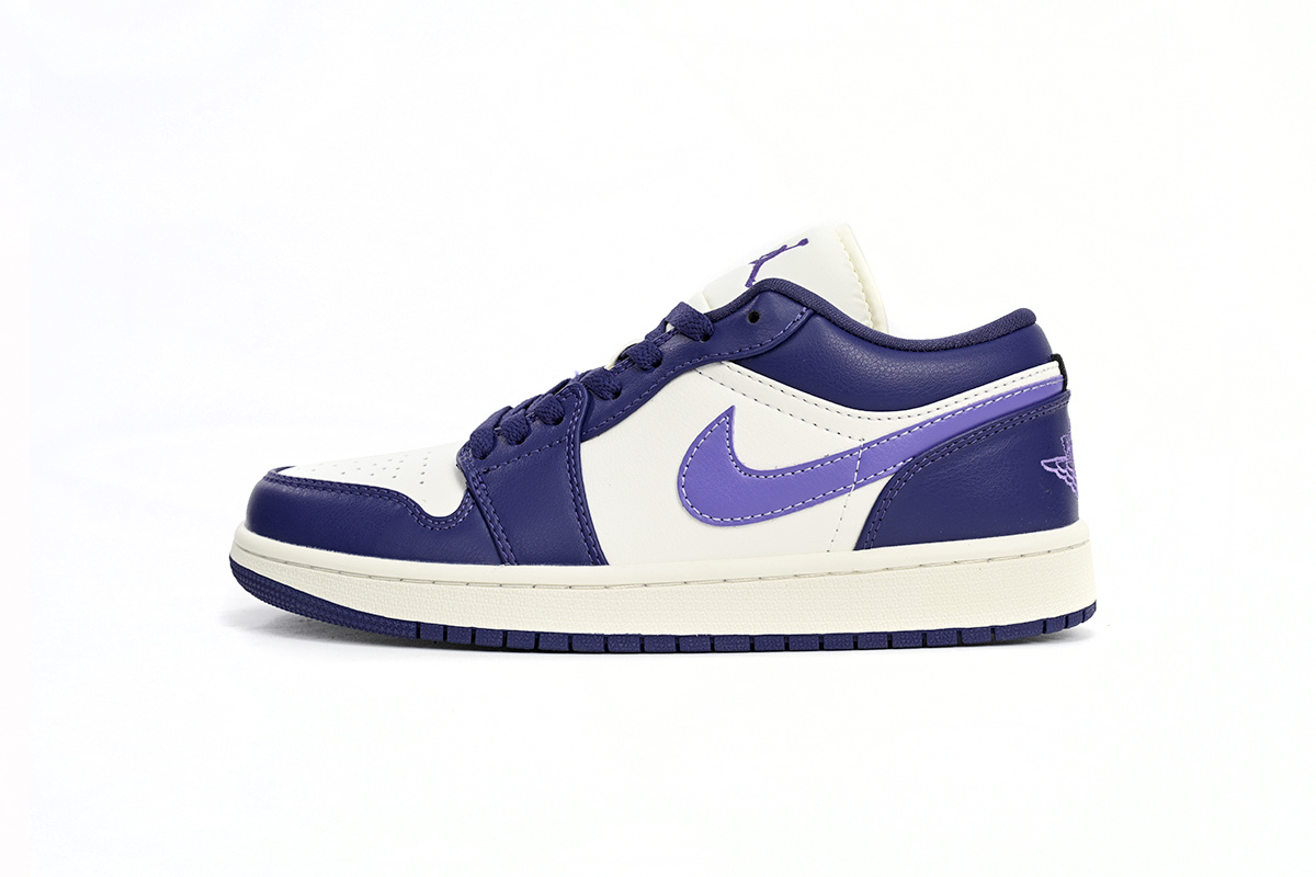 Travis Scott x Air Jordan 1 Low Sail White Purple DC0774-502