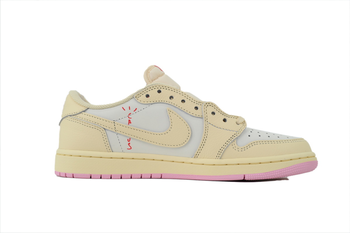 Travis Scott x Air Jordan 1 Retro Low OG 'Muslin Pink' IQ7604-100