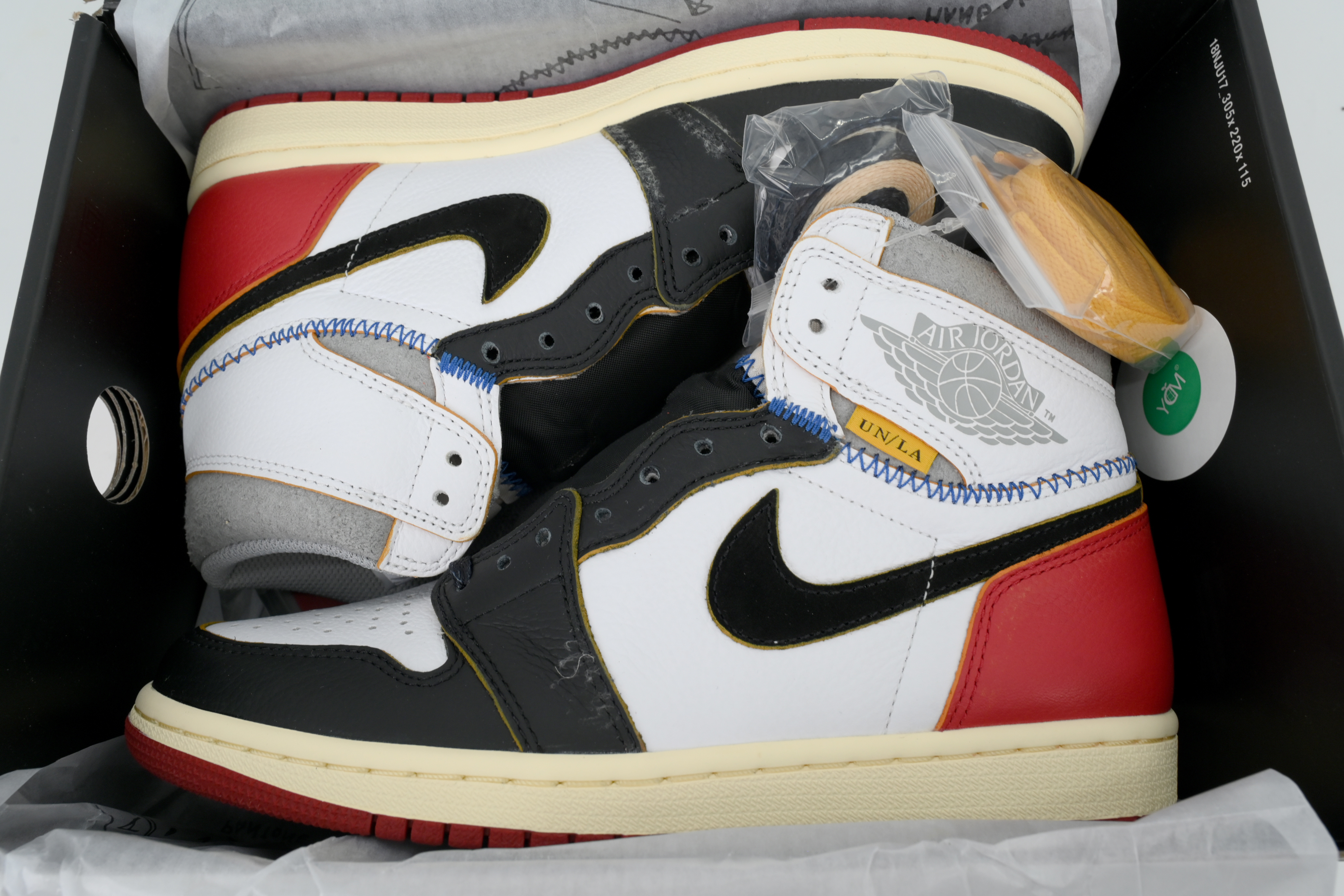 Union X Air Jordan 1 OG Hi Retro“Black Toe” BV1300-106