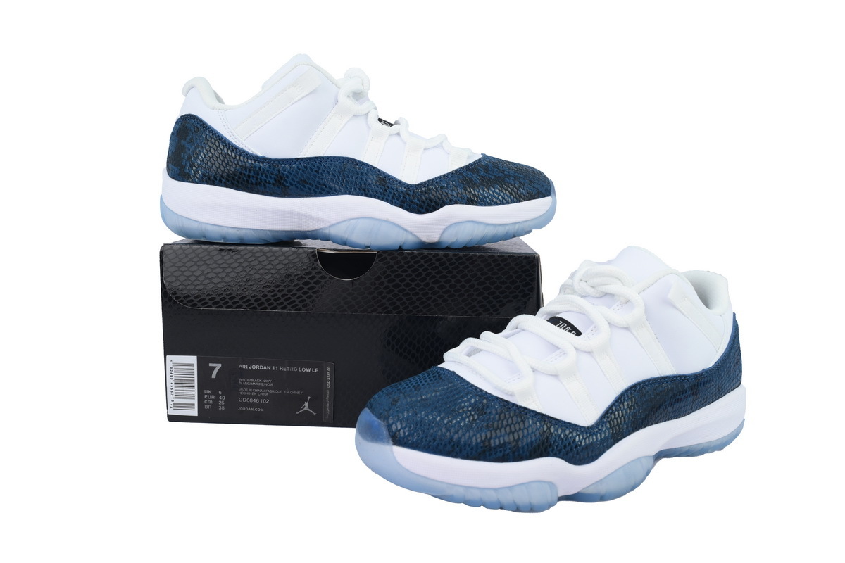 Air Jordan 11 Retro Low Navy Snakeskin CD6846-102