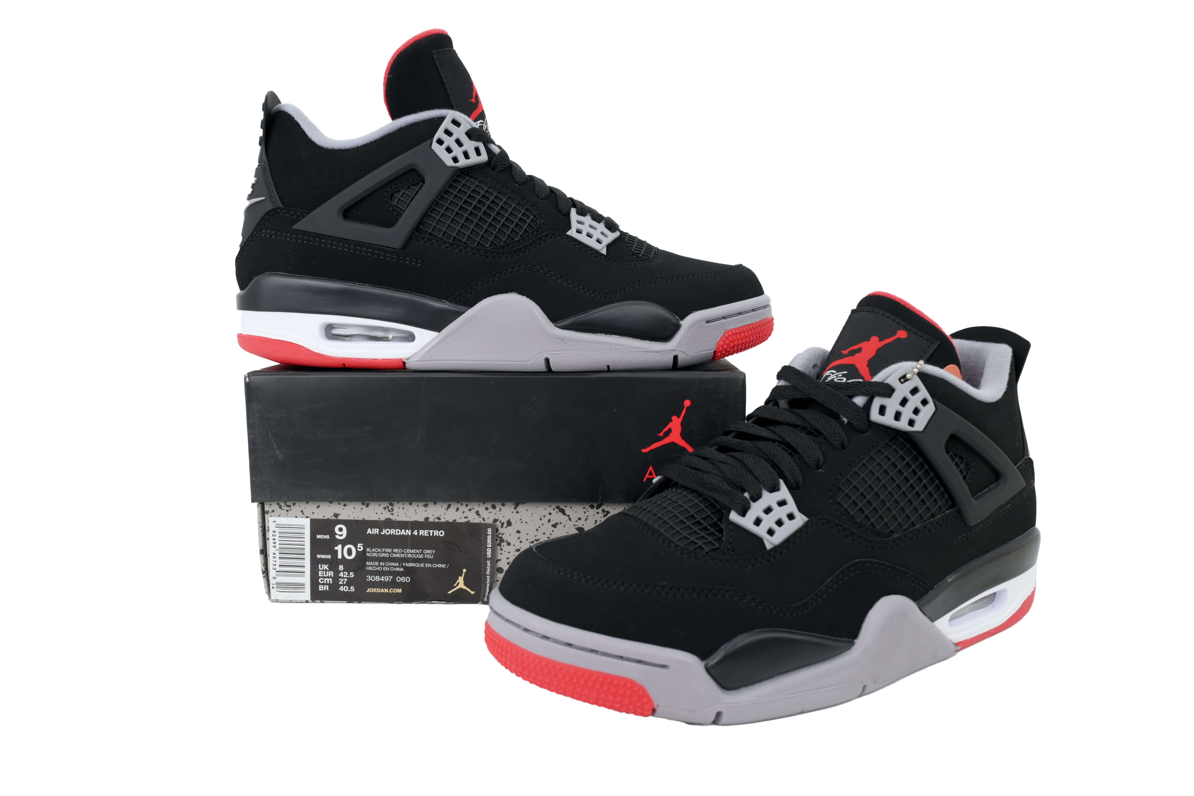 Air Jordan 4 Retro Bred 308497-060