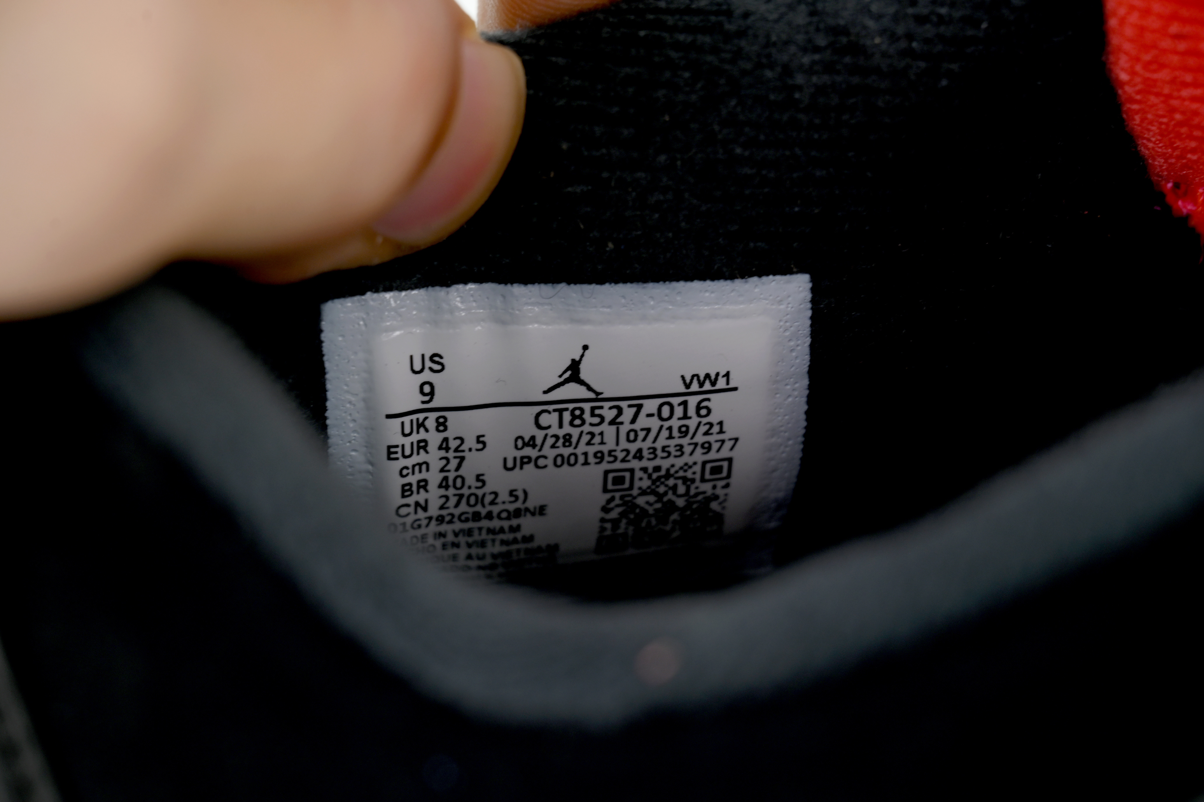 Air Jordan 4 Retro Red Thunder CT8527-016