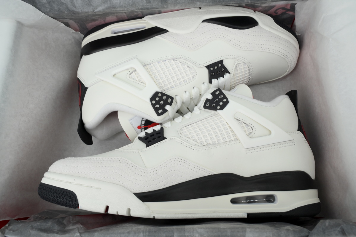 Air Jordan 4 Retro White Black And Red IM4002-100