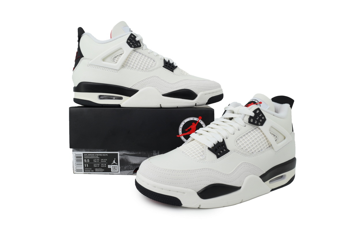 Air Jordan 4 Retro White Black And Red IM4002-100