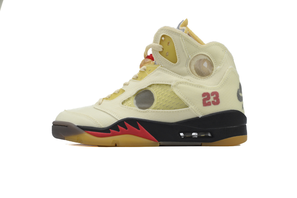 OFF-WHITE x Air Jordan 5 “Sail” DH8565-100