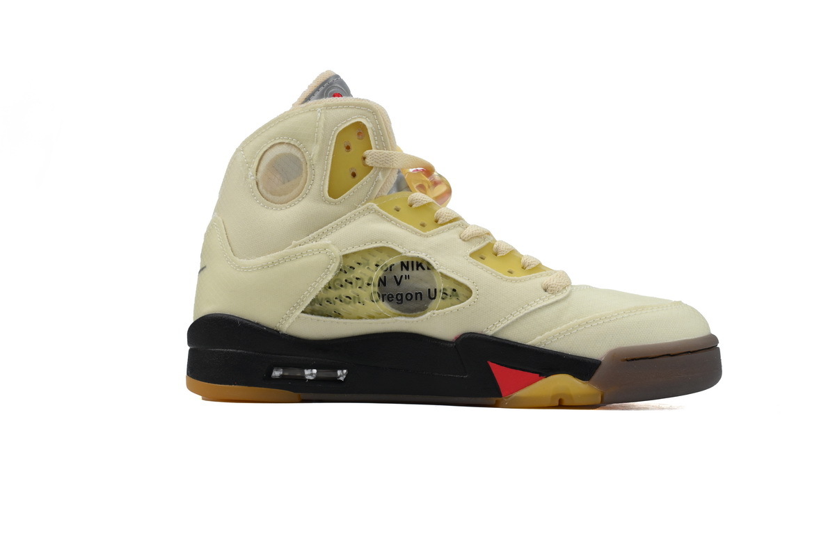 OFF-WHITE x Air Jordan 5 “Sail” DH8565-100