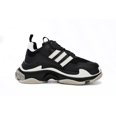 adidas x Balenciaga Triple S Black And White Bars 712764 W2ZB2 1090 02