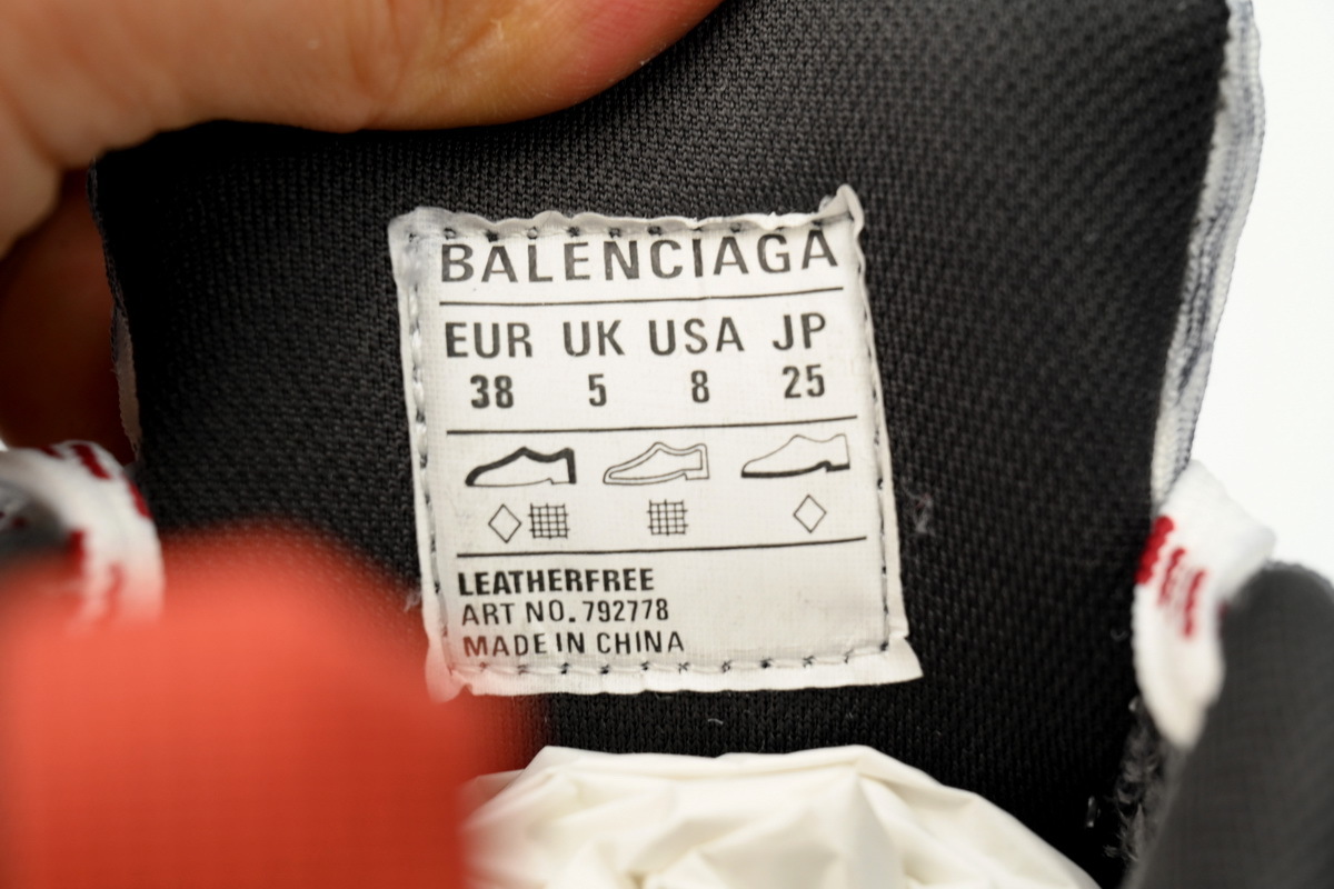 Balenciaga 10XL White Gray Black Grey Black Red 784342 W2MV2 0311