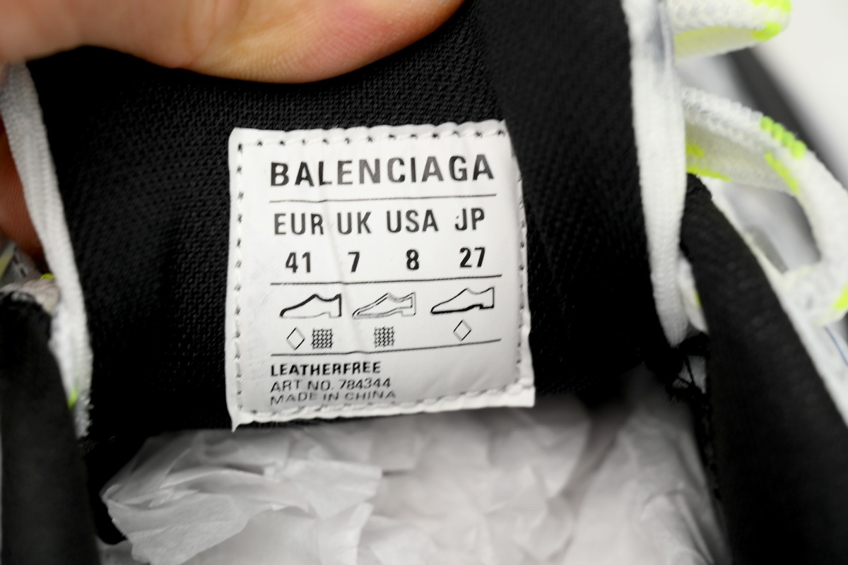 Balenciaga 10XL White Gray Black White Blue Fluorescent Green 784342 W2MV2 7019