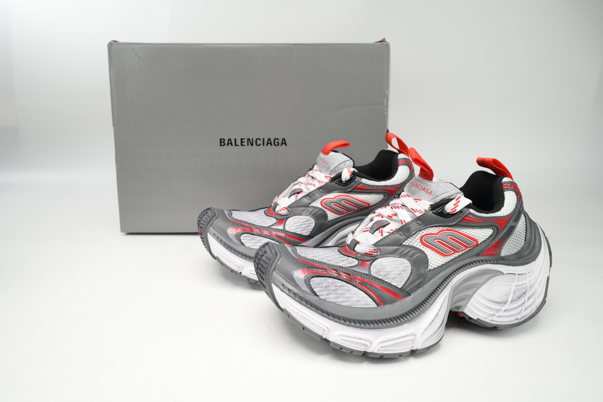 Balenciaga 10XL White Gray Red 784342 W2MV2 9645