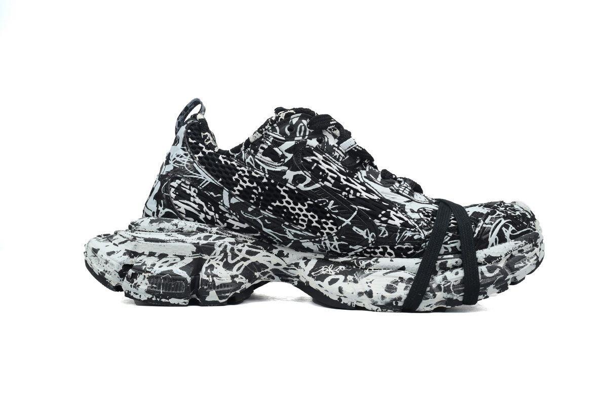 Balenciaga 3XL Luminous Black Graffiti 734731 W3XDC 0236