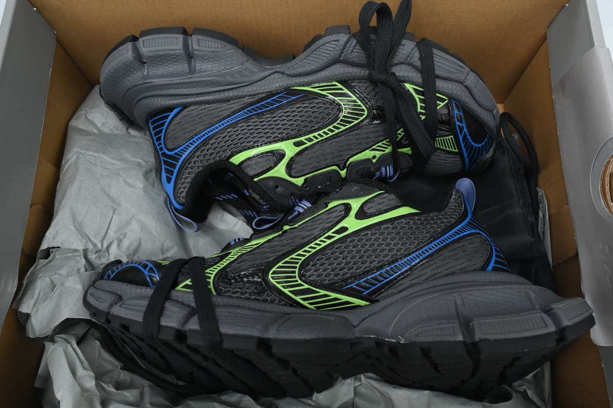Balenciaga 3XL Sneaker Black Green Blue 734731 W3XDC 0235