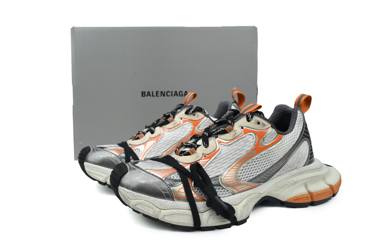 Balenciaga 3XL White Grey Orange 749280 W3XGM 5140