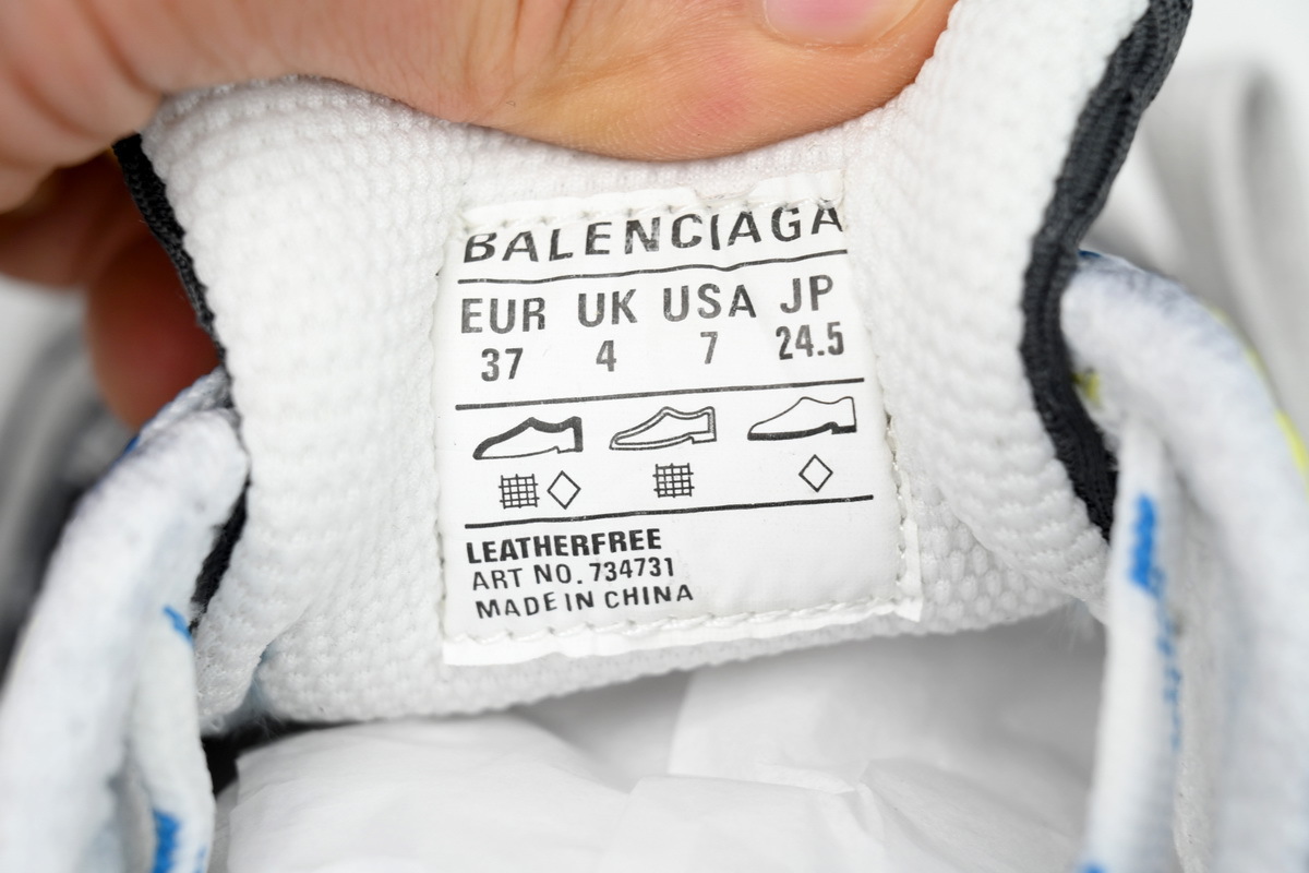 Balenciaga 3XL White Silver Black Blue 734731 W3XL5 9047