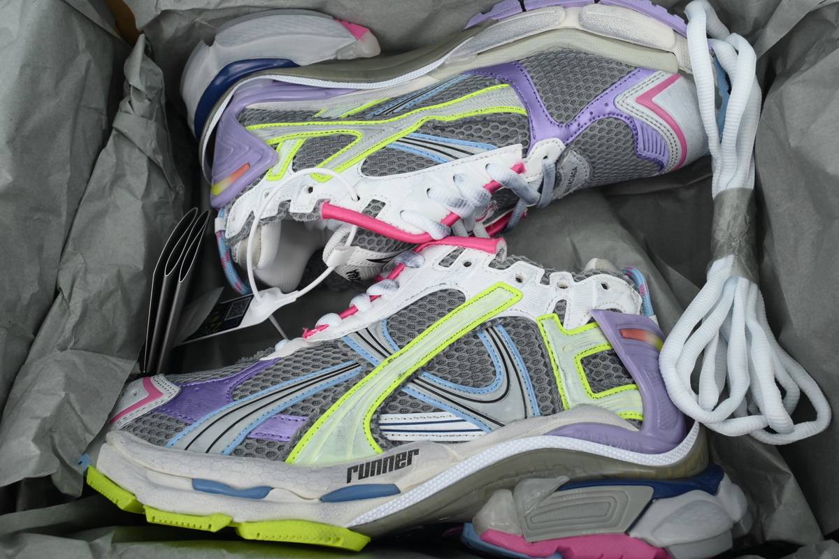 Balenciaga Runner Sneaker Pink Blue Purple 772767 W3RNY 0361