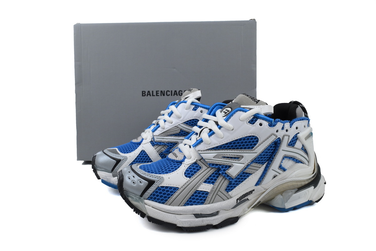 Balenciaga Runner White Blue 677403 W3RB3 4912