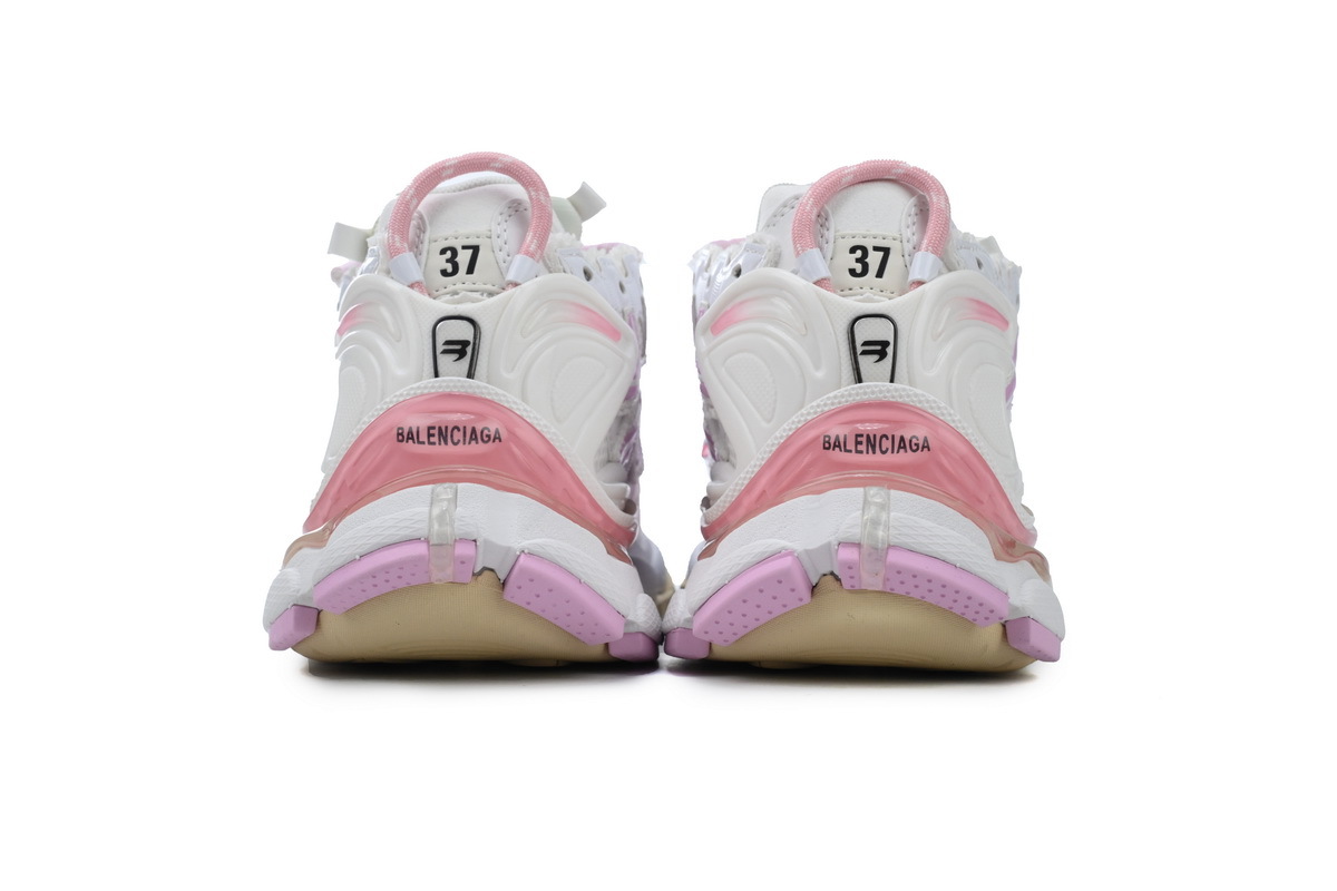 Balenciaga Runner White Pink 677403 W3RB3 9059