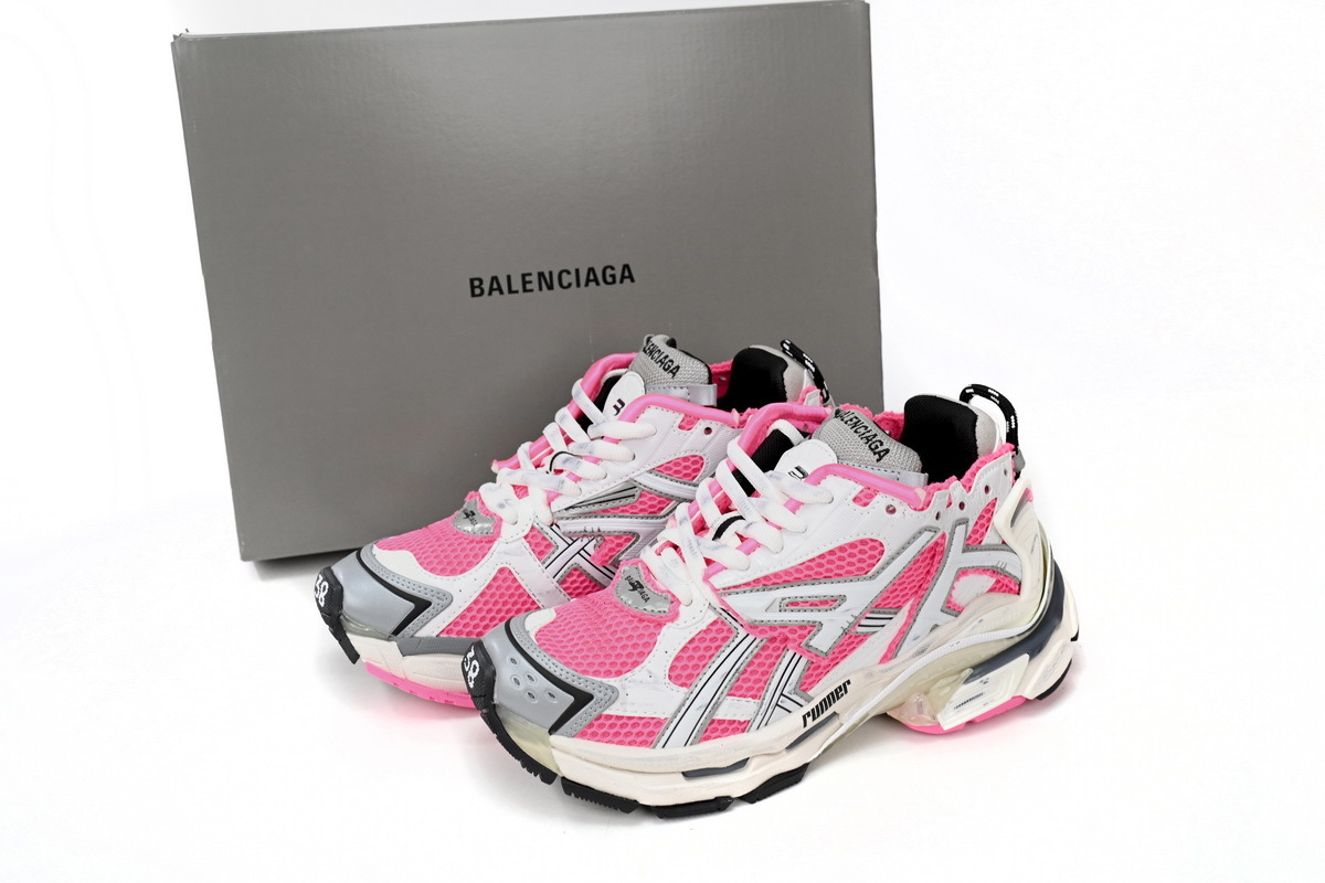 Balenciaga Runner White Red Powder 677402 W3RBN 9155